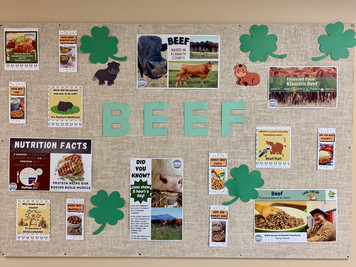 Information board about beef