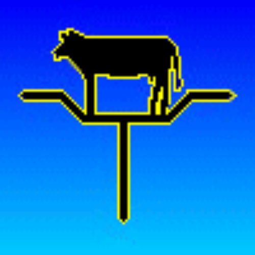 flying t logo cow outline on t